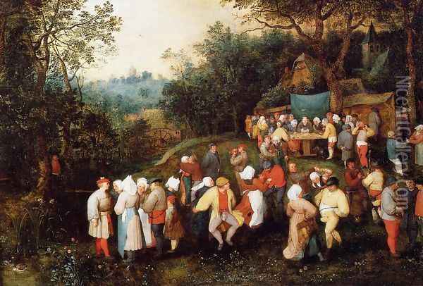 The Wedding Feast Oil Painting - Jan The Elder Brueghel