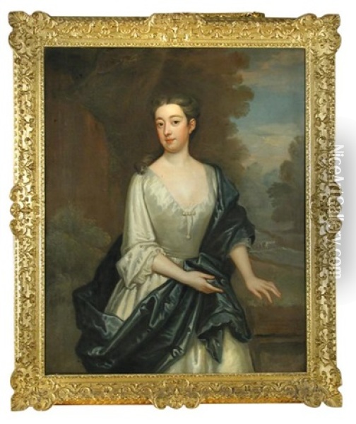 Portrait Of Catherine, Lady Walpole (1682-1737) Oil Painting - Charles Jervas