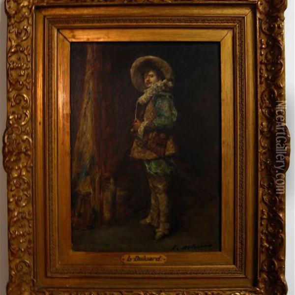 A Cavalier With His Sword Oil Painting - Hippolyte F. Leon Duluard