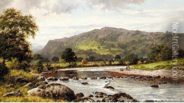 Elsie Mount, Bettws-y-coed, North Wales Oil Painting - William Henry Mander