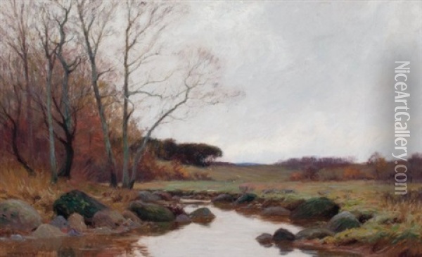 Late Fall Oil Painting - William Merritt Post