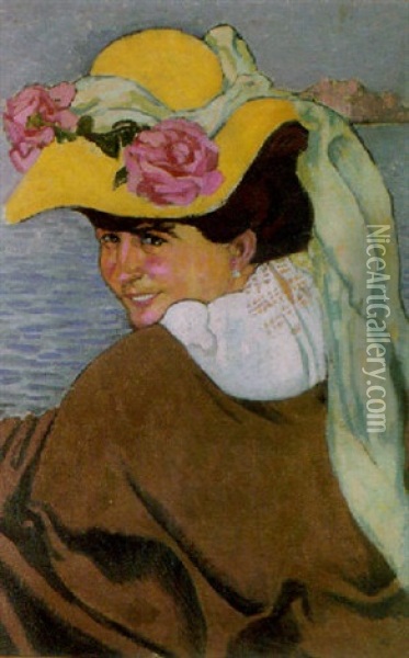Portrait De Mme Gene Sur Le Trieux Oil Painting - Maurice Denis