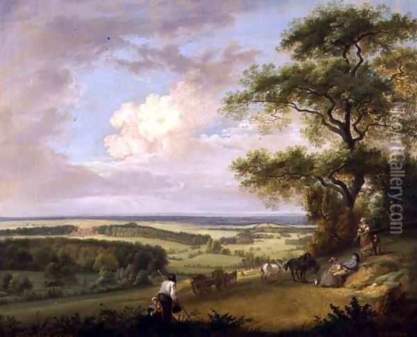 Hackwood Park, Hampshire Oil Painting - Paul Sandby