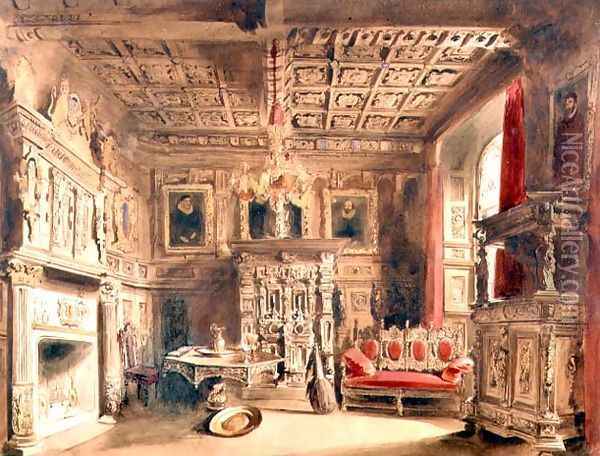 A Tudor Interior Oil Painting - William Henry Lake Price