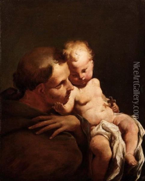 Sant'antonio E Il Bimbo Oil Painting - Gaetano Gandolfi