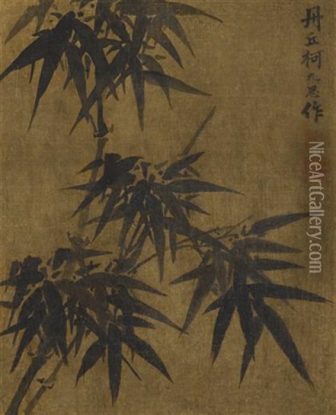 Bamboo Oil Painting -  Ke Jiusi