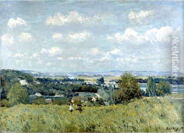 Valley of the Seine at Saint-Cloud Oil Painting - Alfred Sisley