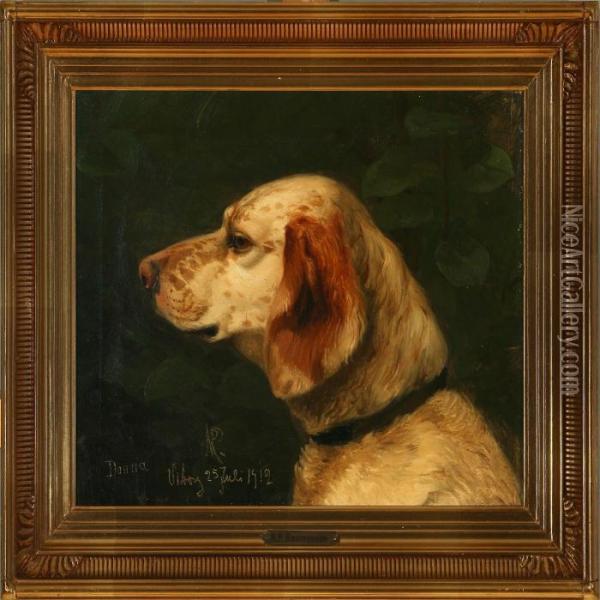 The Dog Donna Oil Painting - Niels Peter Rasmussen
