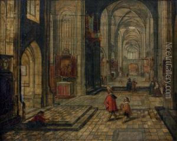Interieur D'eglise Oil Painting - Bartholomeus Van Bassen
