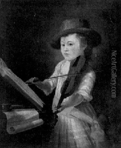 The Young Violinist Oil Painting - John Russell