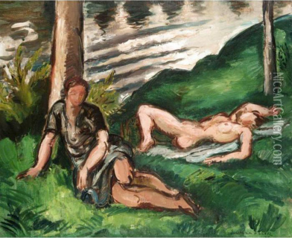Les Deux Femmes Oil Painting - Emile-Othon Friesz