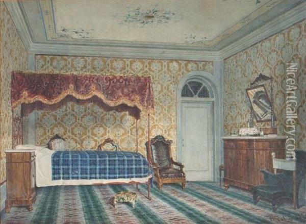 Grand Bed Chamber Oil Painting - Domenico Caligo