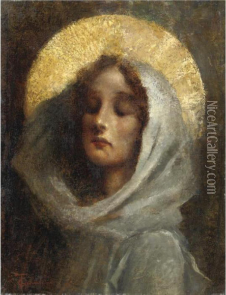 Madonna Oil Painting - Giovanni Battista Todeschini