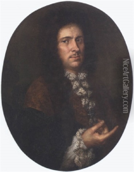 Herrenportrait Oil Painting - Johann Friedrich Bodecker