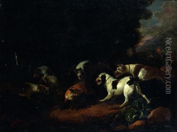 L'hallali Du Renard Oil Painting - Adriaen Cornelisz Beeldemaker