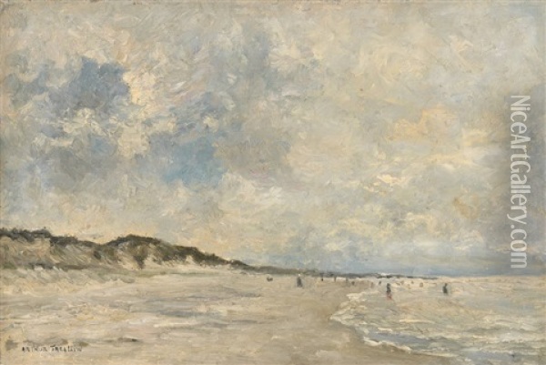 Baignade En Mer Du Nord Oil Painting - Arthur (Traelliw) Willaert