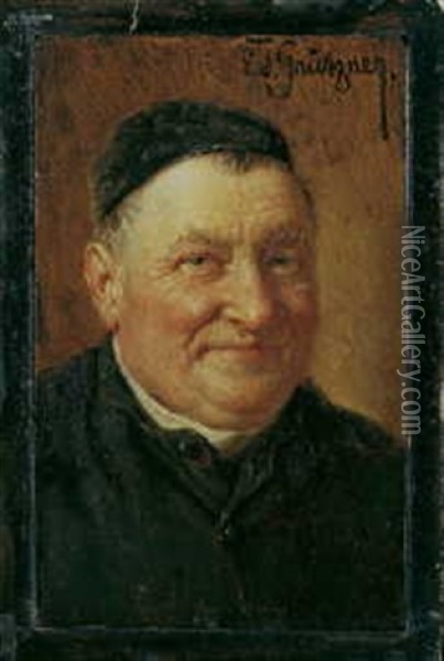 Ein Geistlicher Herr Oil Painting - Eduard von Gruetzner