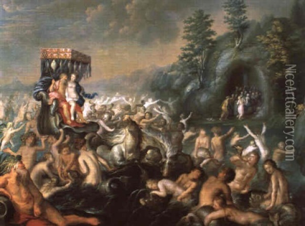 Der Triumph Des Neptun Oil Painting - Ambrosius Francken the Elder
