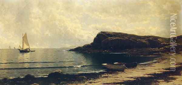 Along the Shore Oil Painting - Alfred Thompson Bricher