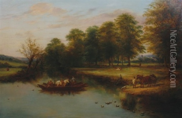 On The River Avon, Bristol Oil Painting - Henry Park