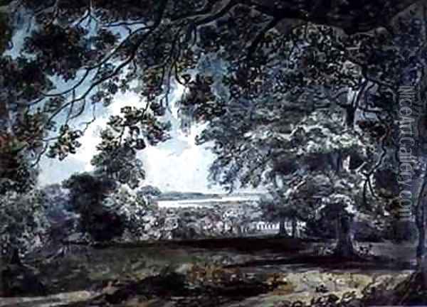 Charlton Looking Towards Woolwich Oil Painting - James M. Burnet