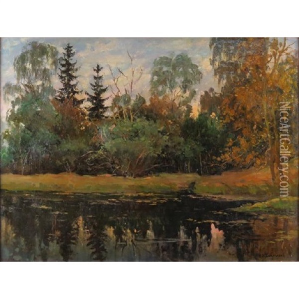Untitled Oil Painting - Stanislav Yulianovich Zhukovsky