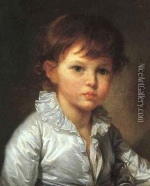 Portrait of Count Stroganov as a Child Oil Painting - Jean Baptiste Greuze