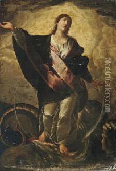 Christ Vanquishing Original Sin Oil Painting - Pier Francesco Morazzone