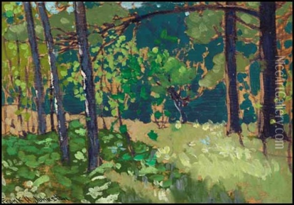 Woodland Glade, Manitoba Oil Painting - Francis Hans Johnston