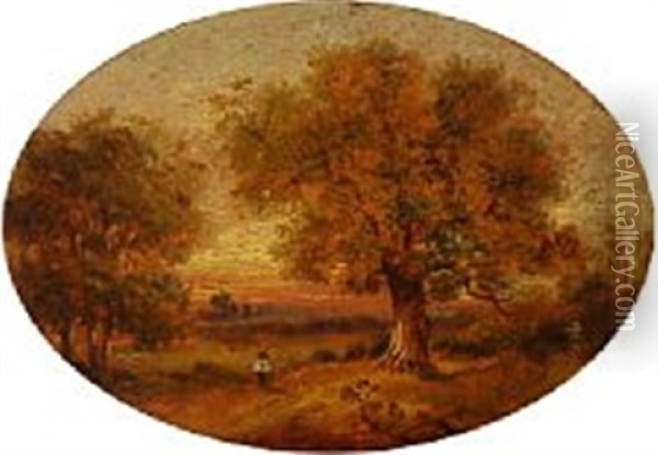 Autumn Landscape Oil Painting - John Linnell