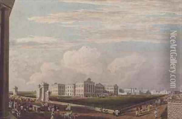 A View of Government House Calcutta Oil Painting - Fraser, James Baillie