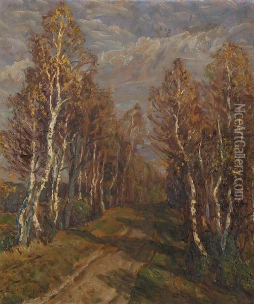 A Woodland Path Oil Painting - Frederick Ferdinand Schafer