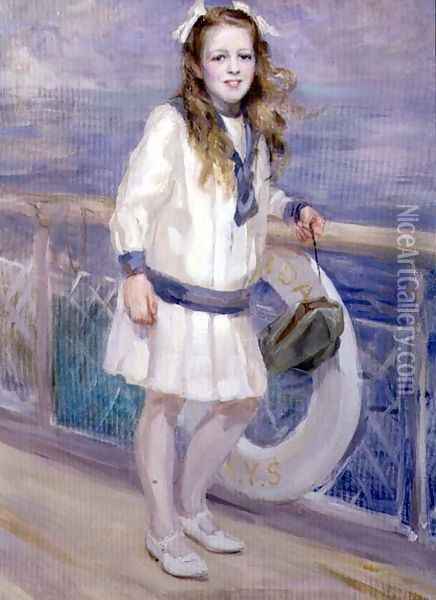 Girl in a Sailor Suit Oil Painting - Charles Sims