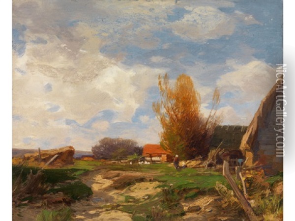 Auf Dem Lande Oil Painting - Roman Kochanowski