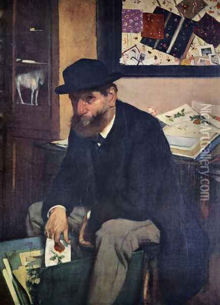 The Collector of Prints Oil Painting - Edgar Degas