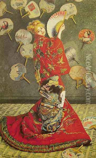 Madame Monet in Japanese Costume (La Japonaise) Oil Painting - Claude Oscar Monet