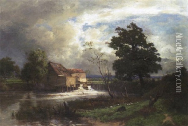 Muhle Am Fluss Oil Painting - Otto Froelicher