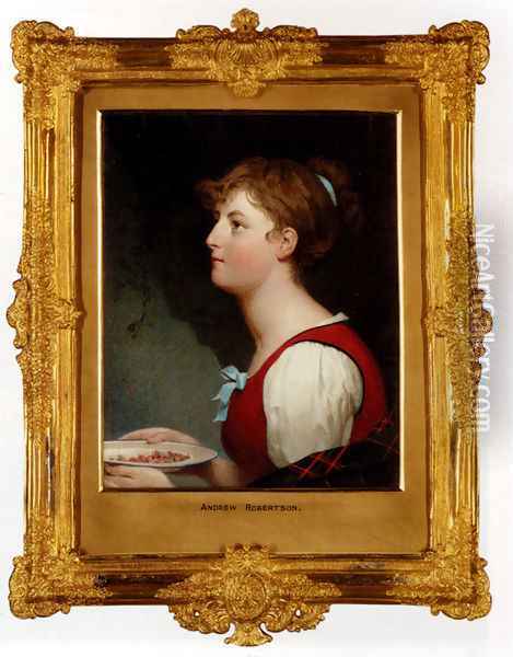 Portrait Of Jenny Robertson Oil Painting - Andrew Robertson