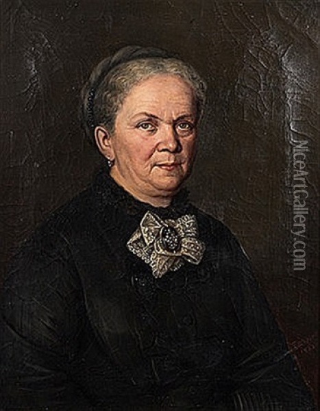 Portrait Of A Woman Oil Painting - Friedrich Joseph Adolf Nebel