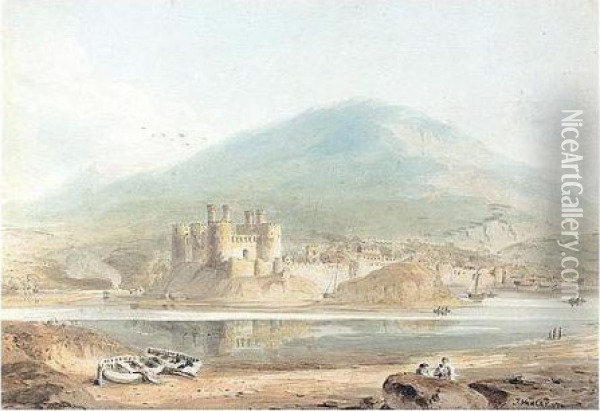 Conway Castle Oil Painting - John Varley