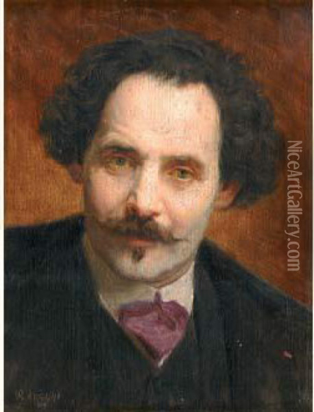 Portrait D'alexandre Mischkind Oil Painting - Remy Cogghe
