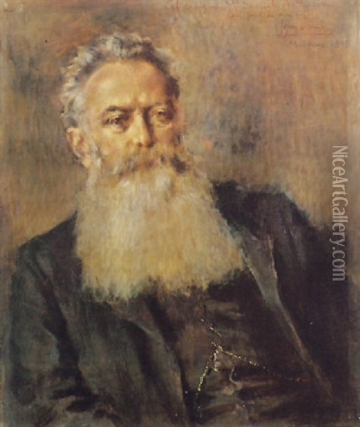 Ritratto Di Vecchio Con Lunga Barba Oil Painting - Luigi Conconi