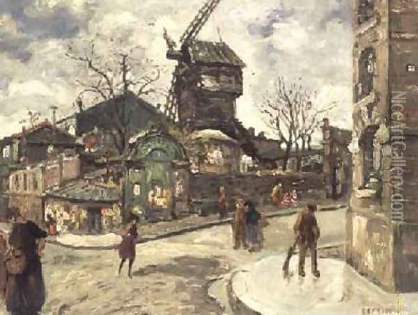 Le Moulin de la Galette Oil Painting - Marcel Leprin