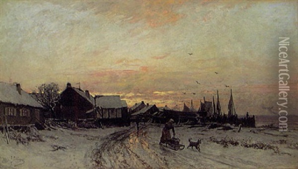 Vinter Oil Painting - Carl Skanberg