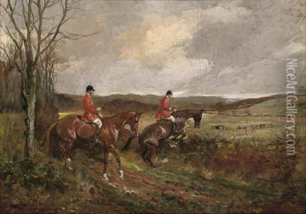 Jumping The Fence Oil Painting - Thomas Ivester Lloyd