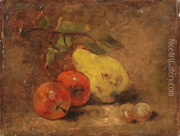 Stilleben Mit Fruchten Oil Painting - Gustave Courbet