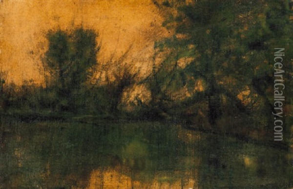 Alkonyat (sunset) Oil Painting - Laszlo Mednyanszky