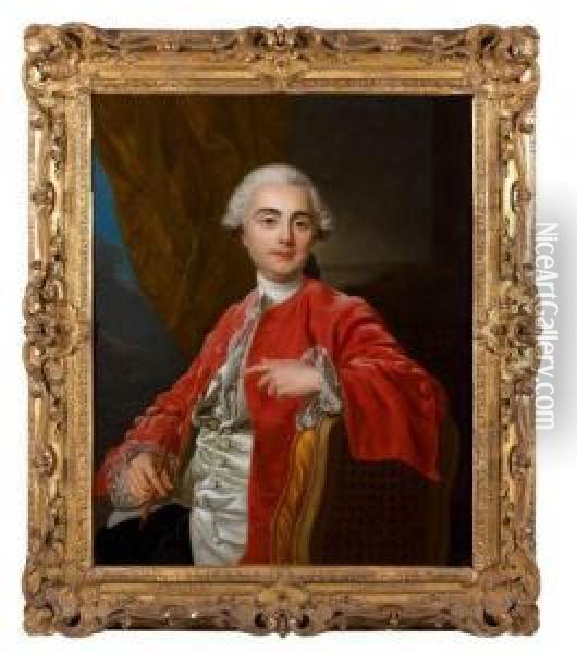 Portrait Du Fermier General Laurent Grimod De La Reyniere Oil Painting - Louis-Michel Van Loo