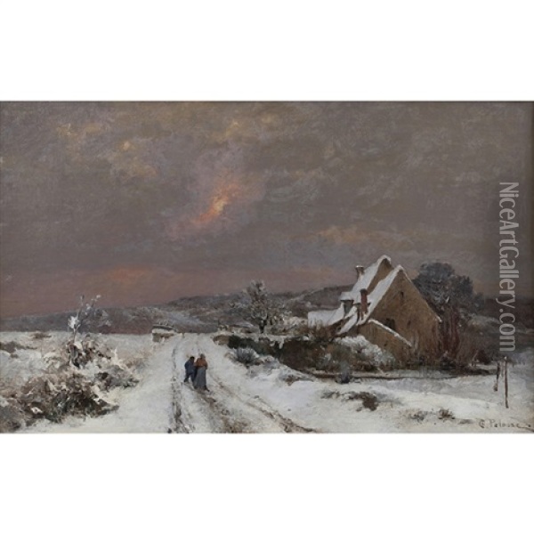 Le Passage Du Moulin D'ars Oil Painting - Leon Germain Pelouse