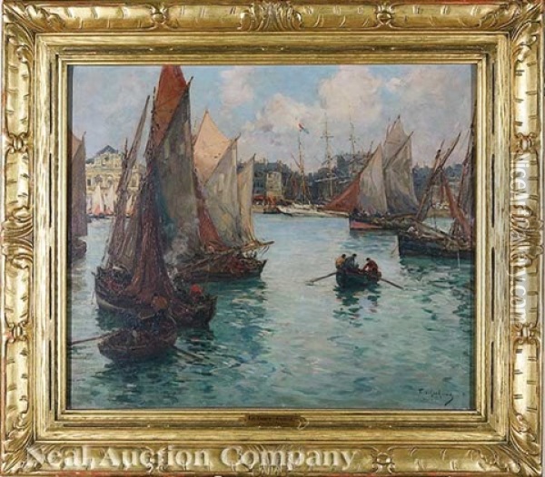 The Port Of Le Havre Oil Painting - Fernand Marie Eugene Legout-Gerard